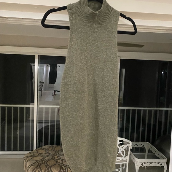 360 Cashmere mock neck racerback cashmere tunic - Picture 1 of 3